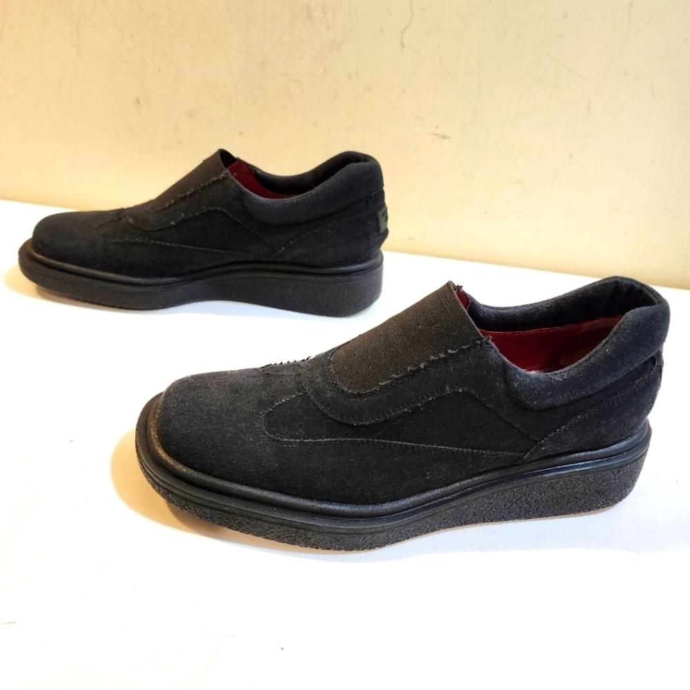 SALVATORE FERRAGANO Women's Black Suede Leather Shoes fits 5.5